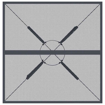 vidaXL Table de jardin anthracite 80x80x72,5 cm en treillis d'acier