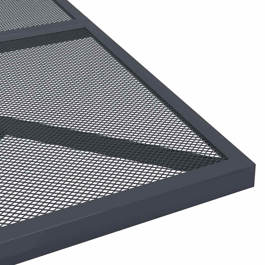 vidaXL Table de jardin anthracite 80x80x72,5 cm en treillis d'acier