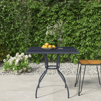 vidaXL Table de jardin anthracite 80x80x72,5 cm en treillis d'acier