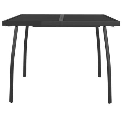 vidaXL Gartentisch Anthrazit 100x100x72 cm Stahlgitter
