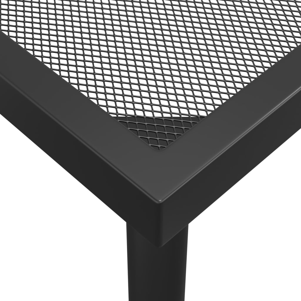 vidaXL Gartentisch Anthrazit 100x100x72 cm Stahlgitter