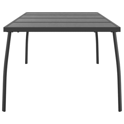 vidaXL Gartentisch Anthrazit 200x100x72 cm Stahlgitter
