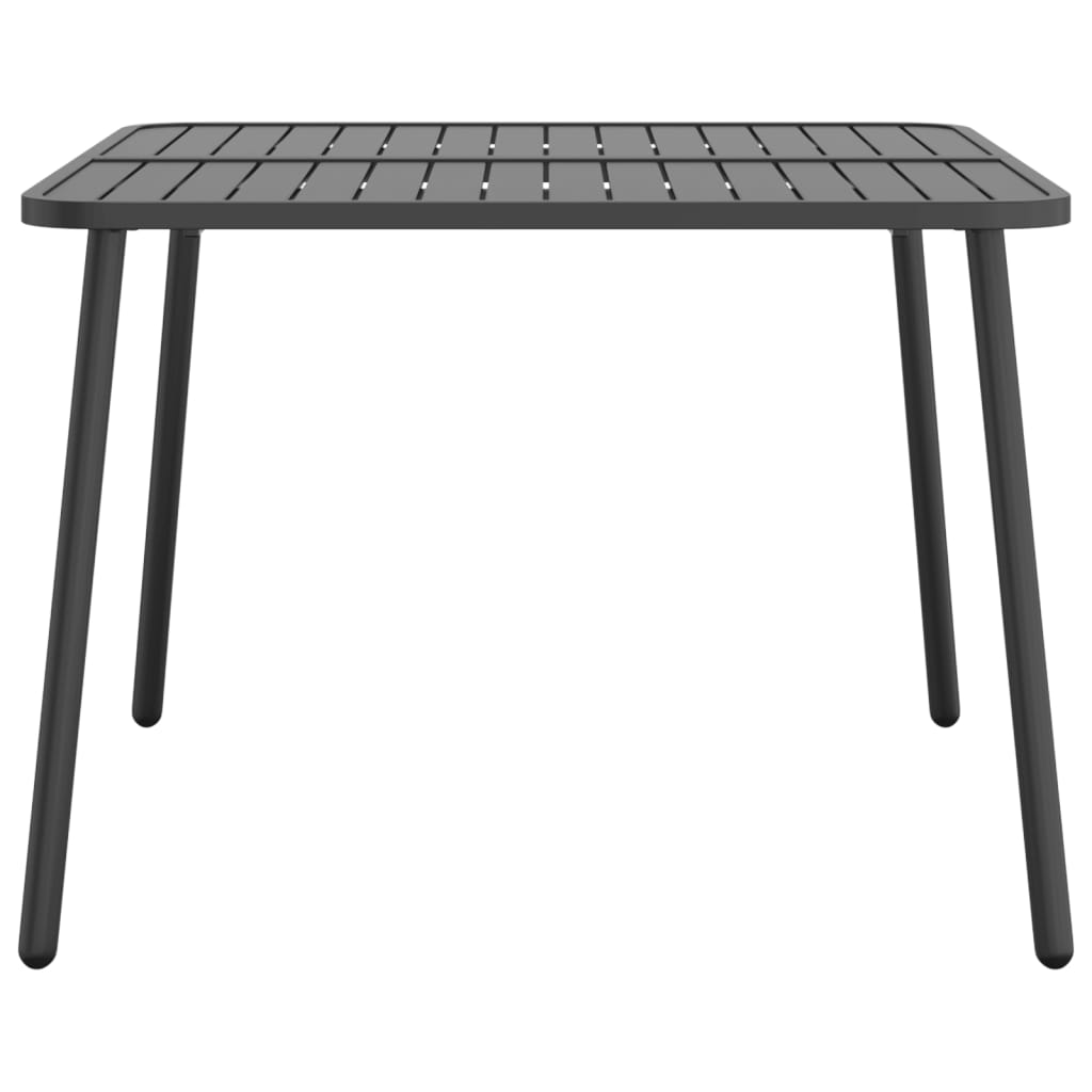 vidaXL Table de jardin anthracite 100x100x71 cm acier
