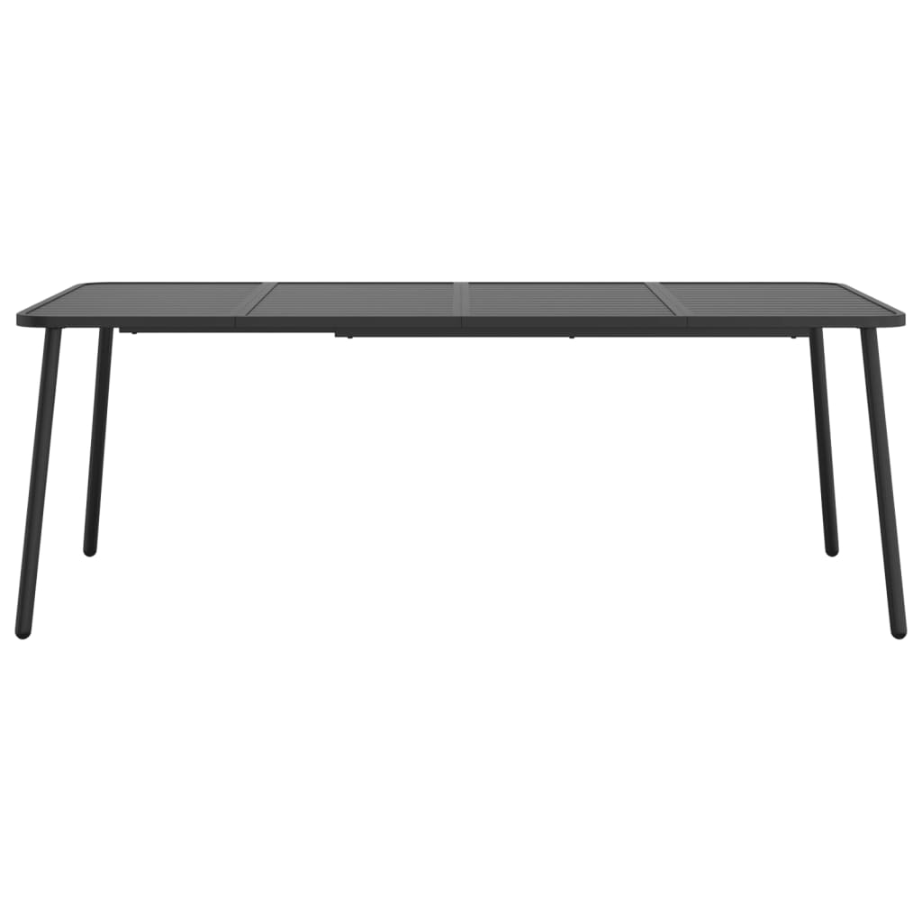 vidaXL Gartentisch Anthrazit 200x100x71 cm Stahl