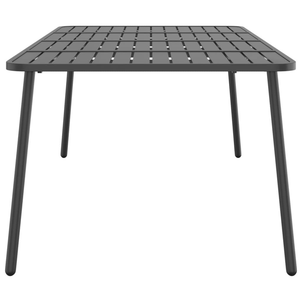 vidaXL Gartentisch Anthrazit 200x100x71 cm Stahl