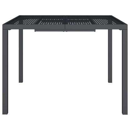 vidaXL Table de jardin anthracite 100x100x72 cm acier