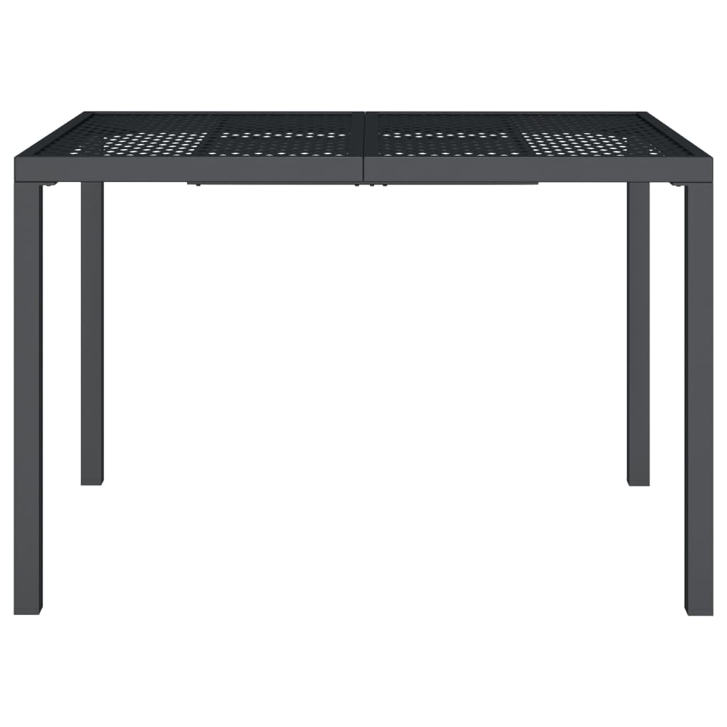 vidaXL Gartentisch Anthrazit 110x80x72 cm Stahl