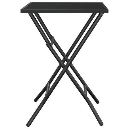 vidaXL Gartentisch Klappbar Anthrazit 50x50x72 cm Stahlgitter