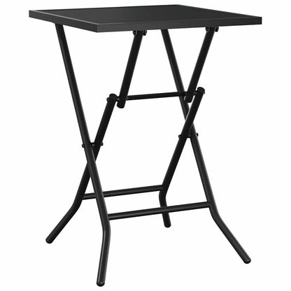 vidaXL Gartentisch Klappbar Anthrazit 50x50x72 cm Stahlgitter