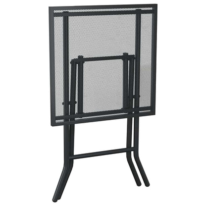 vidaXL Gartentisch Klappbar Anthrazit 50x50x72 cm Stahlgitter