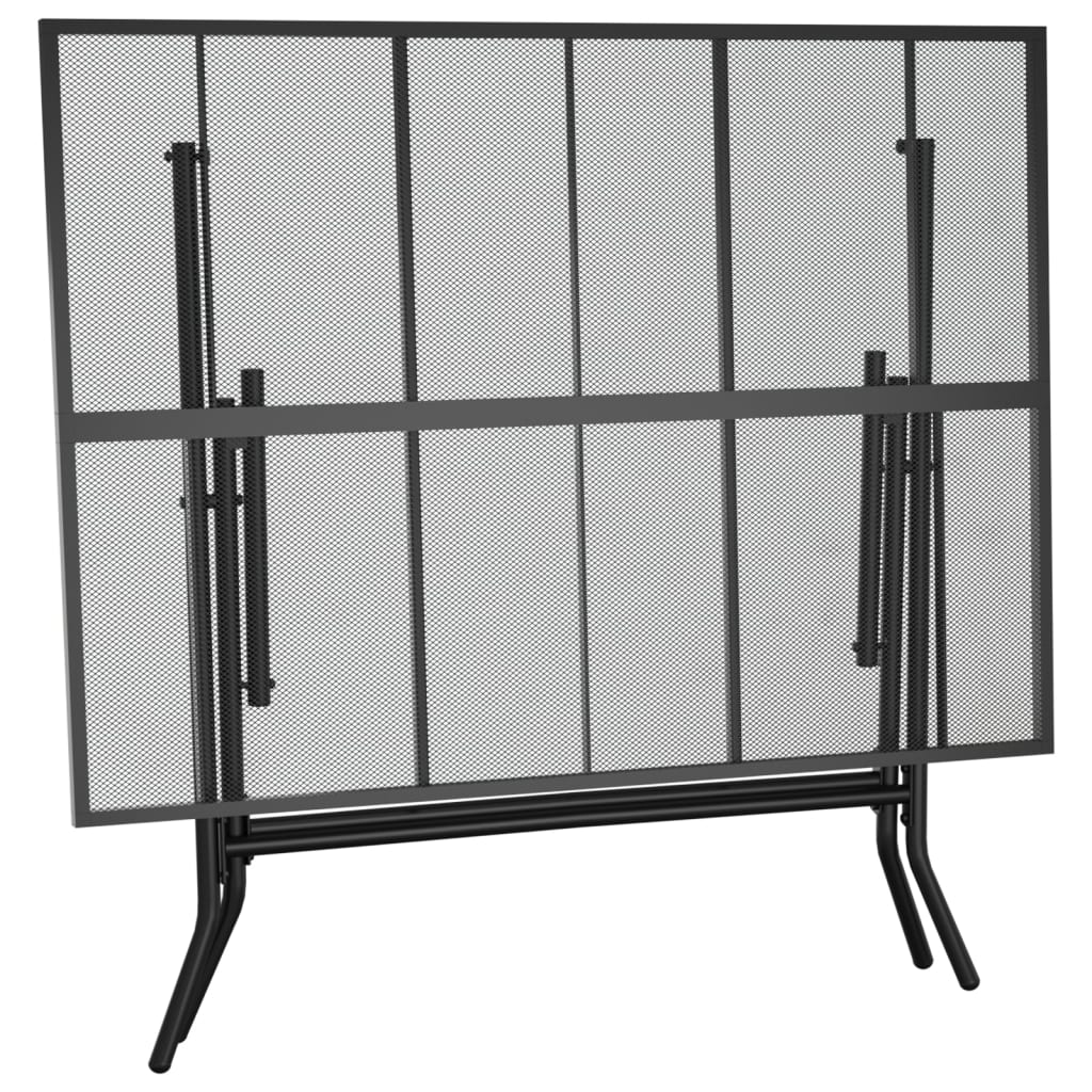 vidaXL Table de jardin pliable anthracite 110x80x72 cm maille d'acier