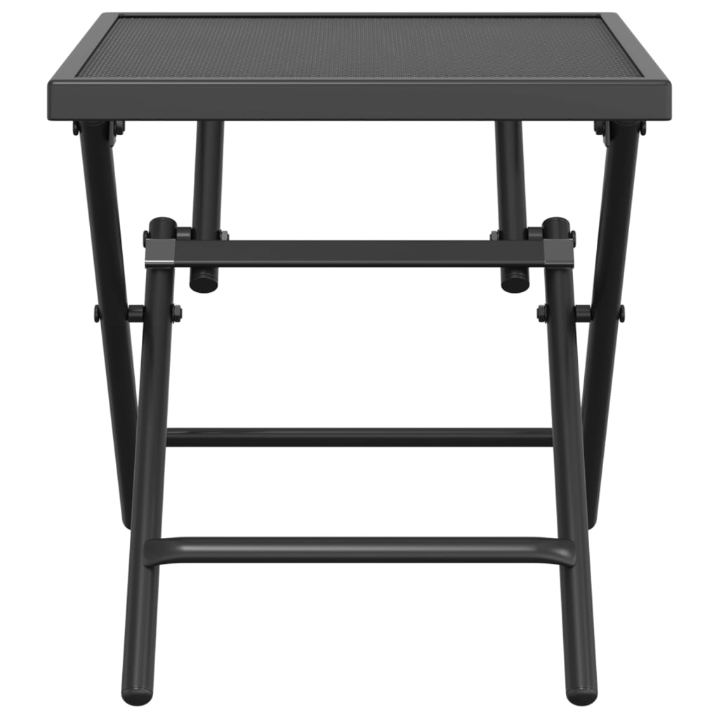 vidaXL Gartentisch Klappbar Anthrazit 38x38x38 cm Stahlgitter