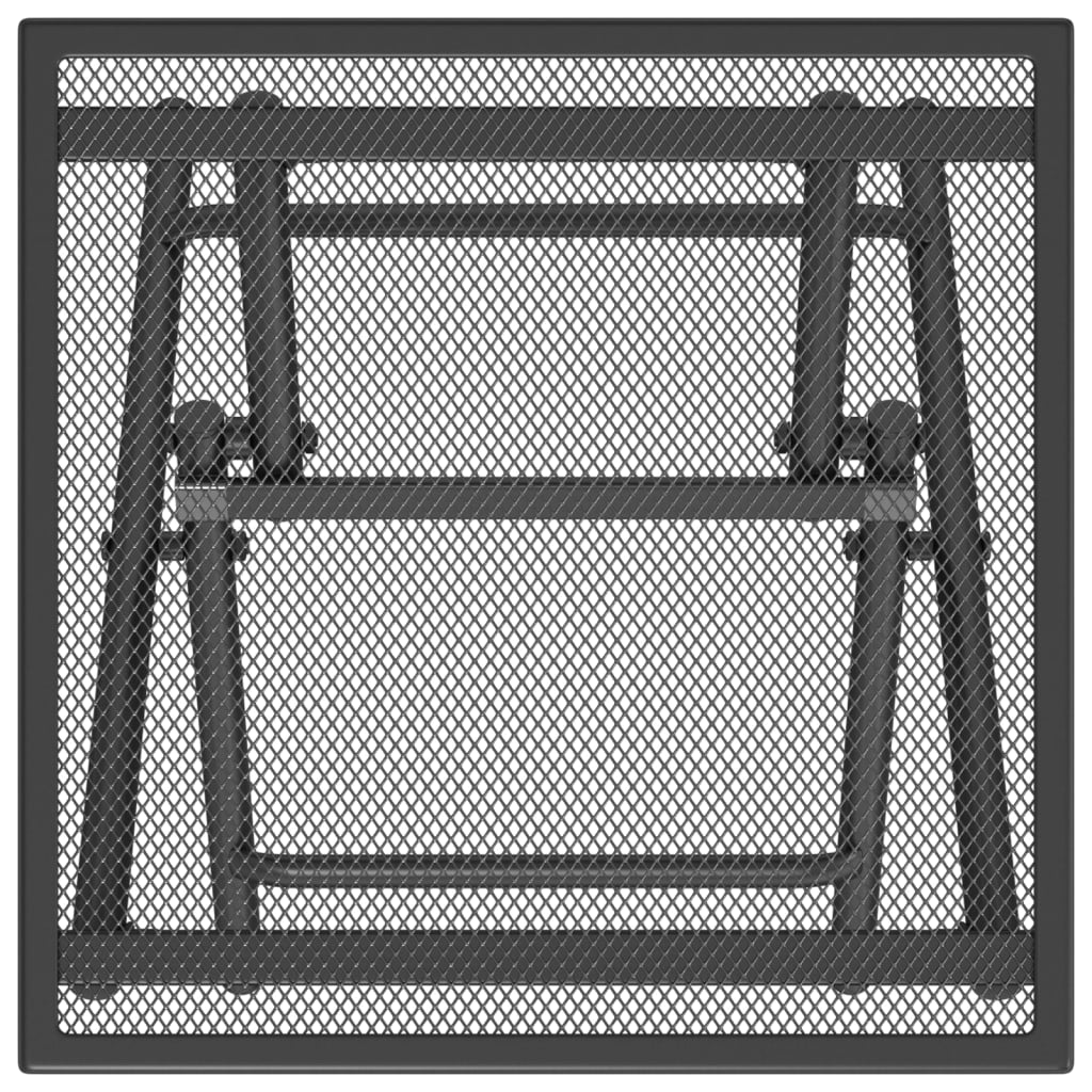 vidaXL Gartentisch Klappbar Anthrazit 38x38x38 cm Stahlgitter