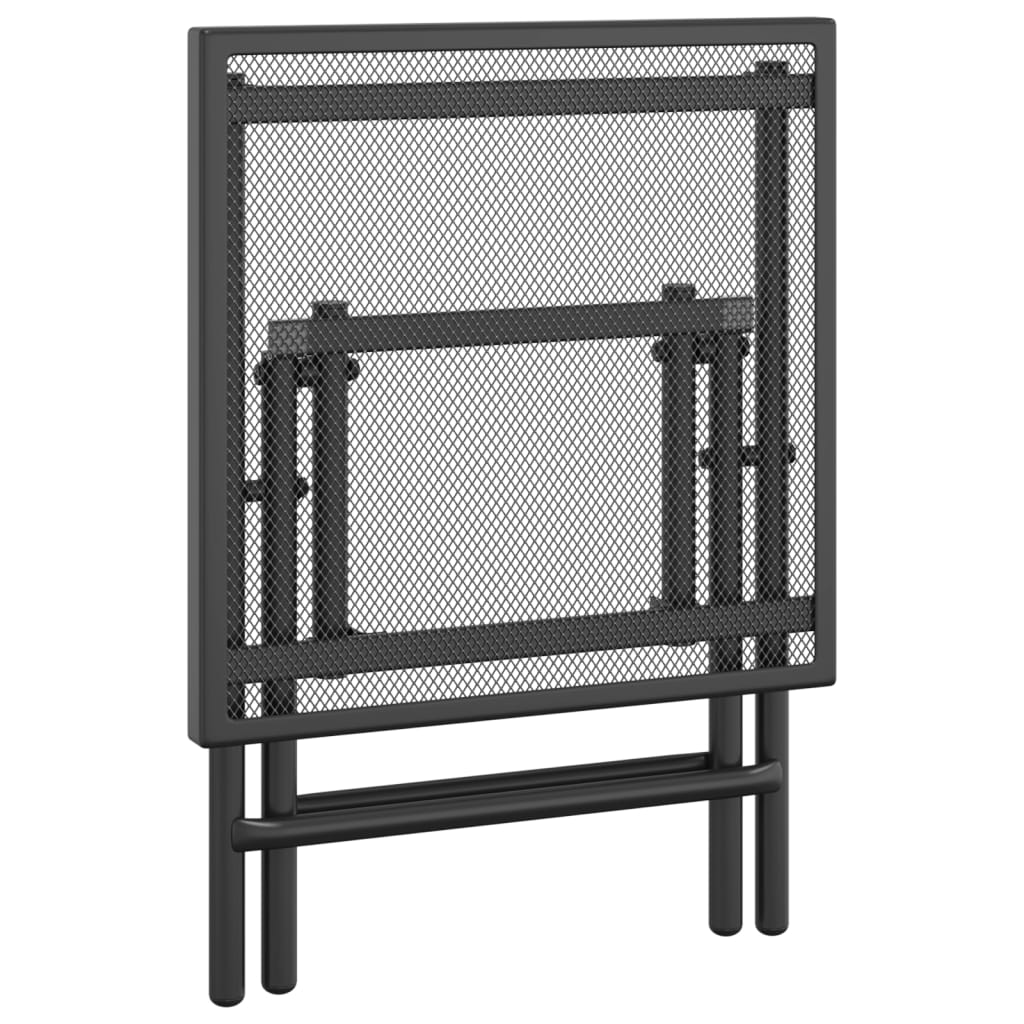vidaXL Gartentisch Klappbar Anthrazit 38x38x38 cm Stahlgitter