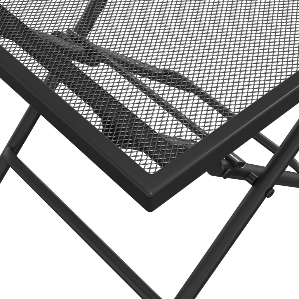 vidaXL Gartentisch Klappbar Anthrazit 38x38x38 cm Stahlgitter