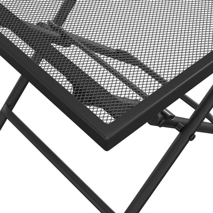 vidaXL Gartentisch Klappbar Anthrazit 38x38x38 cm Stahlgitter