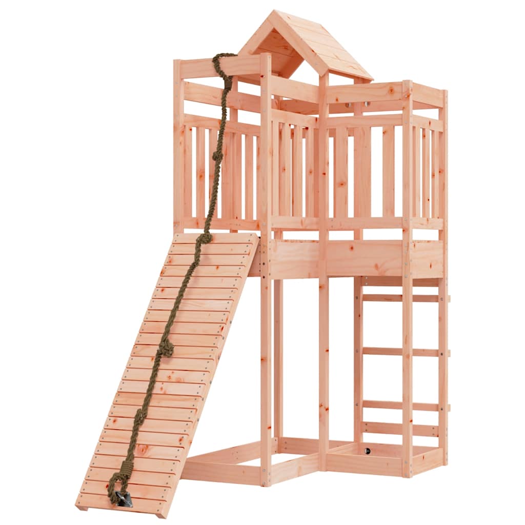 vidaXL Spielturm mit Kletterwand Massivholz Douglasie