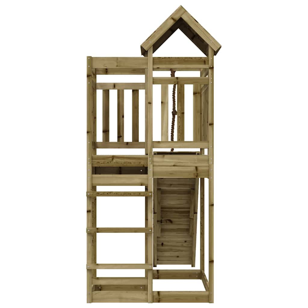vidaXL Spielturm mit Kletterwand Imprägniertes Kiefernholz