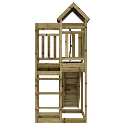 vidaXL Spielturm mit Kletterwand Imprägniertes Kiefernholz