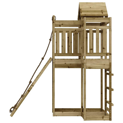 vidaXL Spielturm mit Kletterwand Imprägniertes Kiefernholz