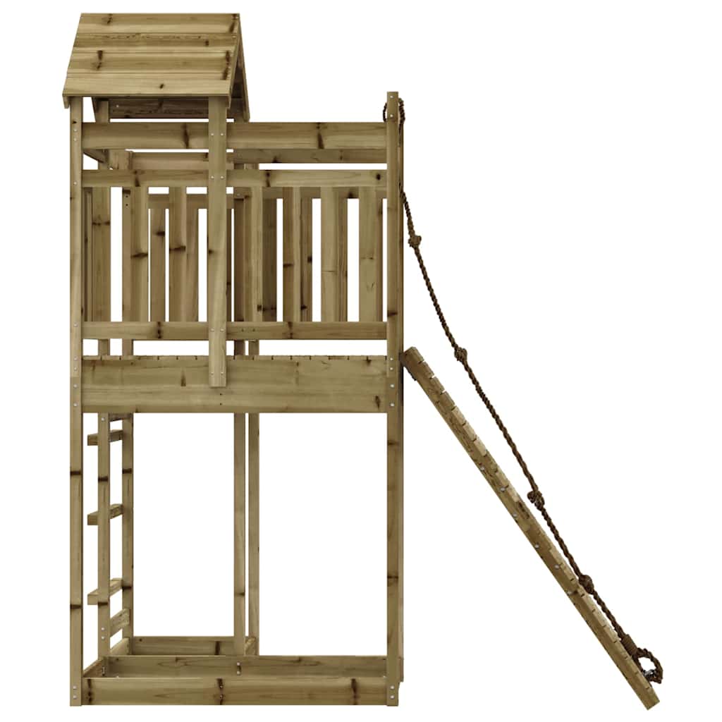vidaXL Spielturm mit Kletterwand Imprägniertes Kiefernholz