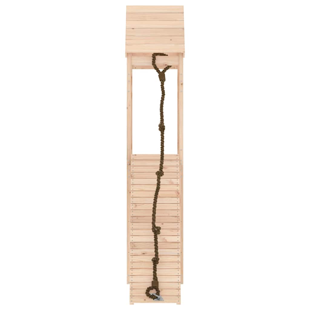 vidaXL Spielturm mit Kletterwand Massivholz Kiefer