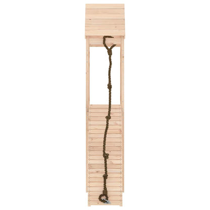 vidaXL Spielturm mit Kletterwand Massivholz Kiefer