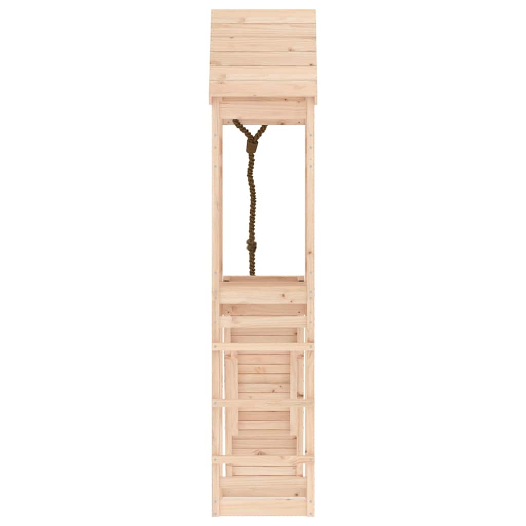 vidaXL Spielturm mit Kletterwand Massivholz Kiefer