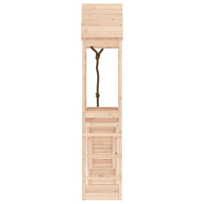 vidaXL Spielturm mit Kletterwand Massivholz Kiefer