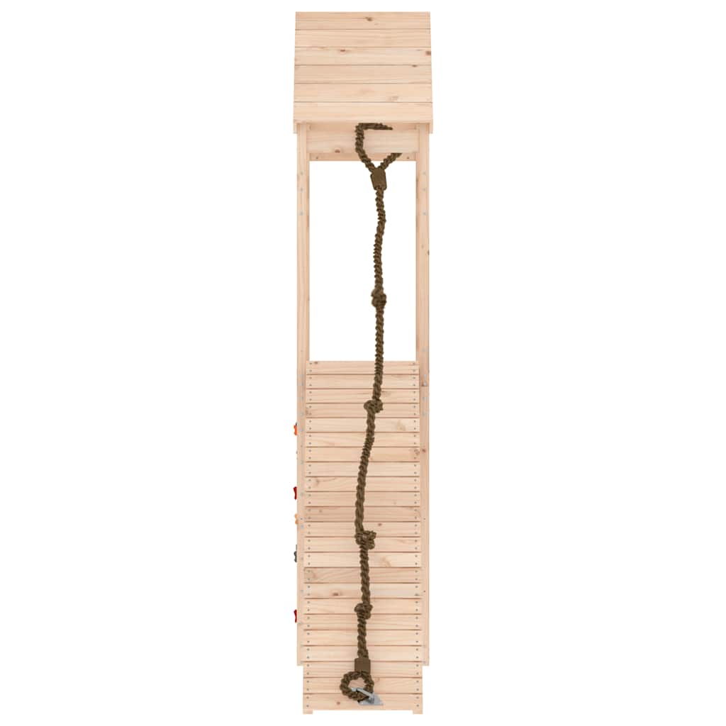 vidaXL Spielturm mit Kletterwand Massivholz Kiefer