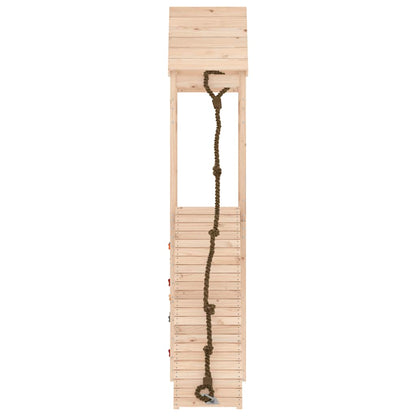 vidaXL Spielturm mit Kletterwand Massivholz Kiefer