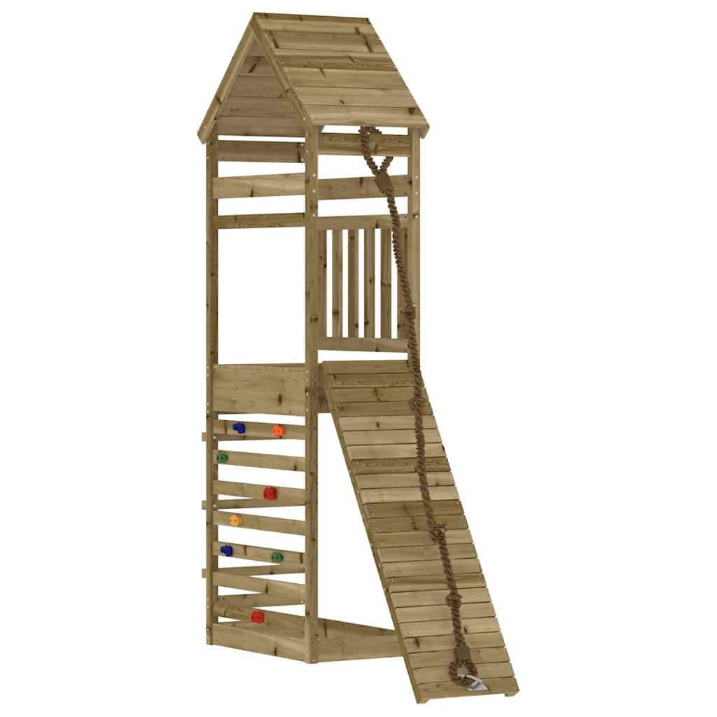vidaXL Spielturm mit Kletterwand Imprägniertes Kiefernholz