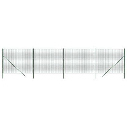 vidaXL Maschendrahtzaun Grün 2x10 m Verzinkter Stahl