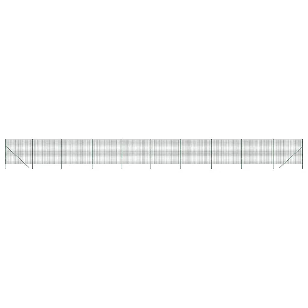 vidaXL Clôture à mailles soudées vert 1,4x25 m Acier galvanisé