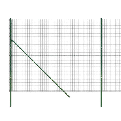 vidaXL Maschendrahtzaun Grün 2,2x25 m Verzinkter Stahl