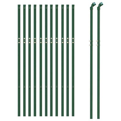 vidaXL Clôture à mailles soudées vert 0,8x25 m Acier galvanisé
