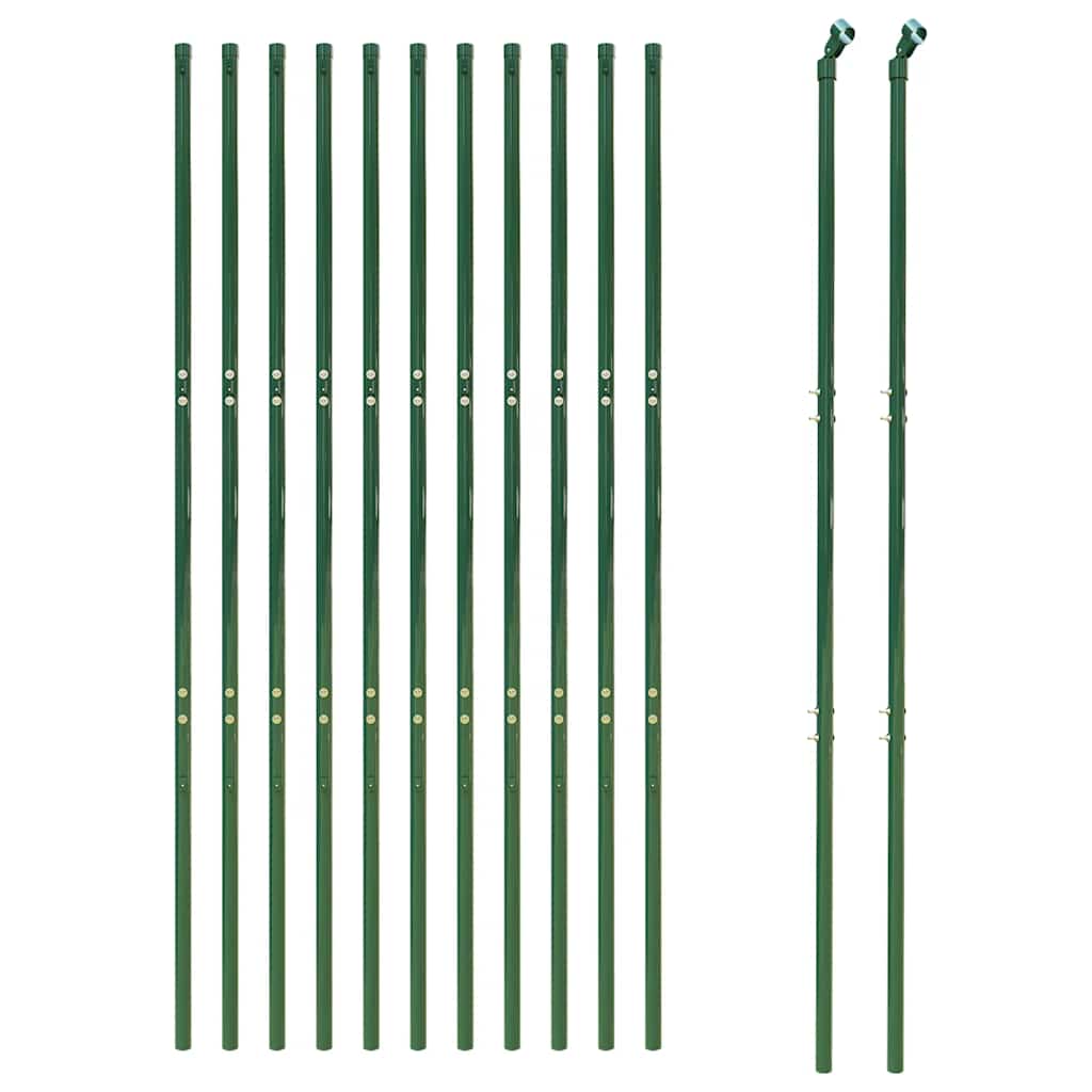 vidaXL Grillage plastifié vert 1,6x25 m Acier galvanisé