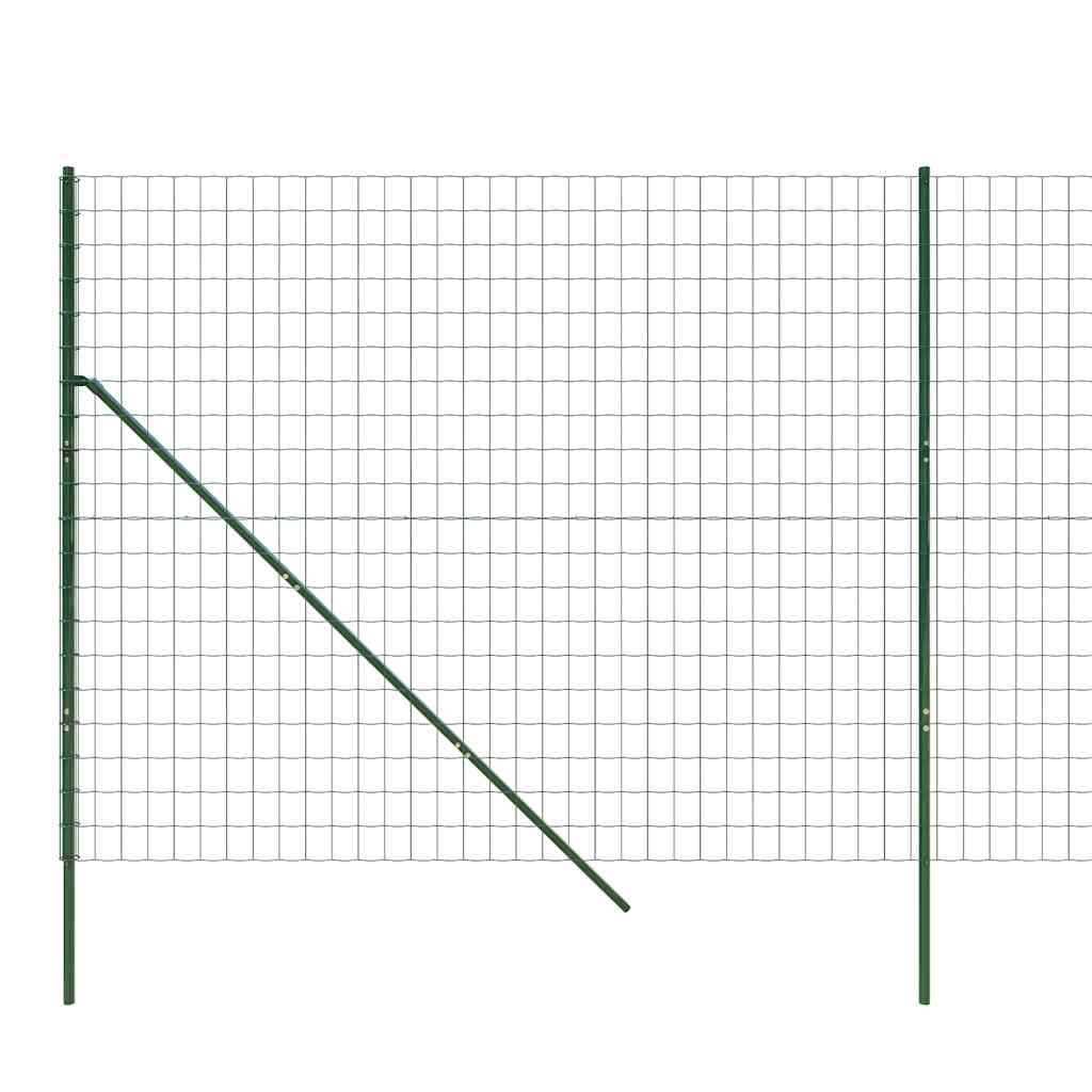 vidaXL Grillage plastifié vert 1,6x25 m Acier galvanisé