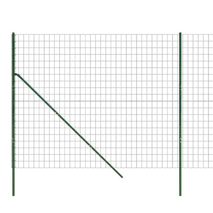 vidaXL Grillage plastifié vert 1,6x25 m Acier galvanisé