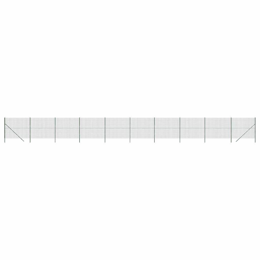 vidaXL Clôture à mailles soudées vert 2x25 m Acier galvanisé