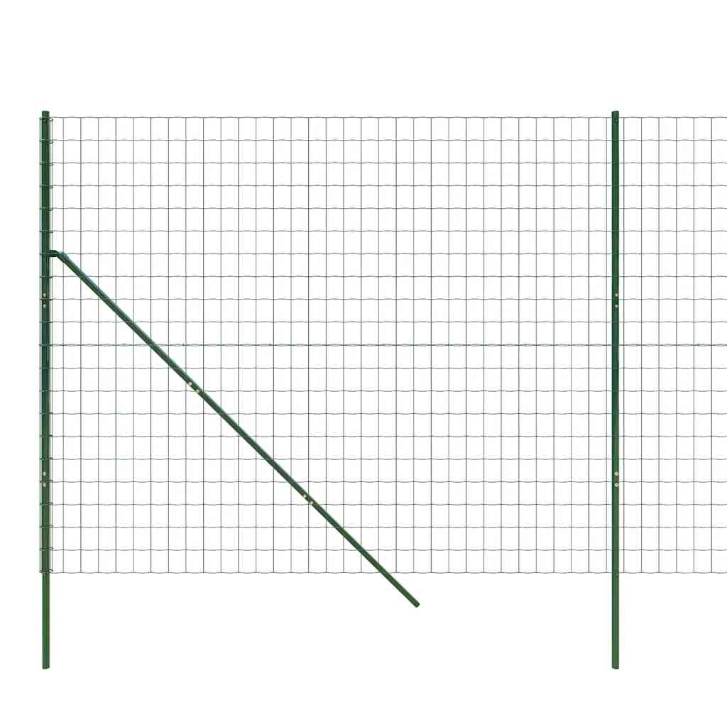 vidaXL Clôture à mailles soudées vert 2x25 m Acier galvanisé