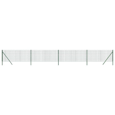 vidaXL Maschendrahtzaun Grün 0,8x10 m Verzinkter Stahl