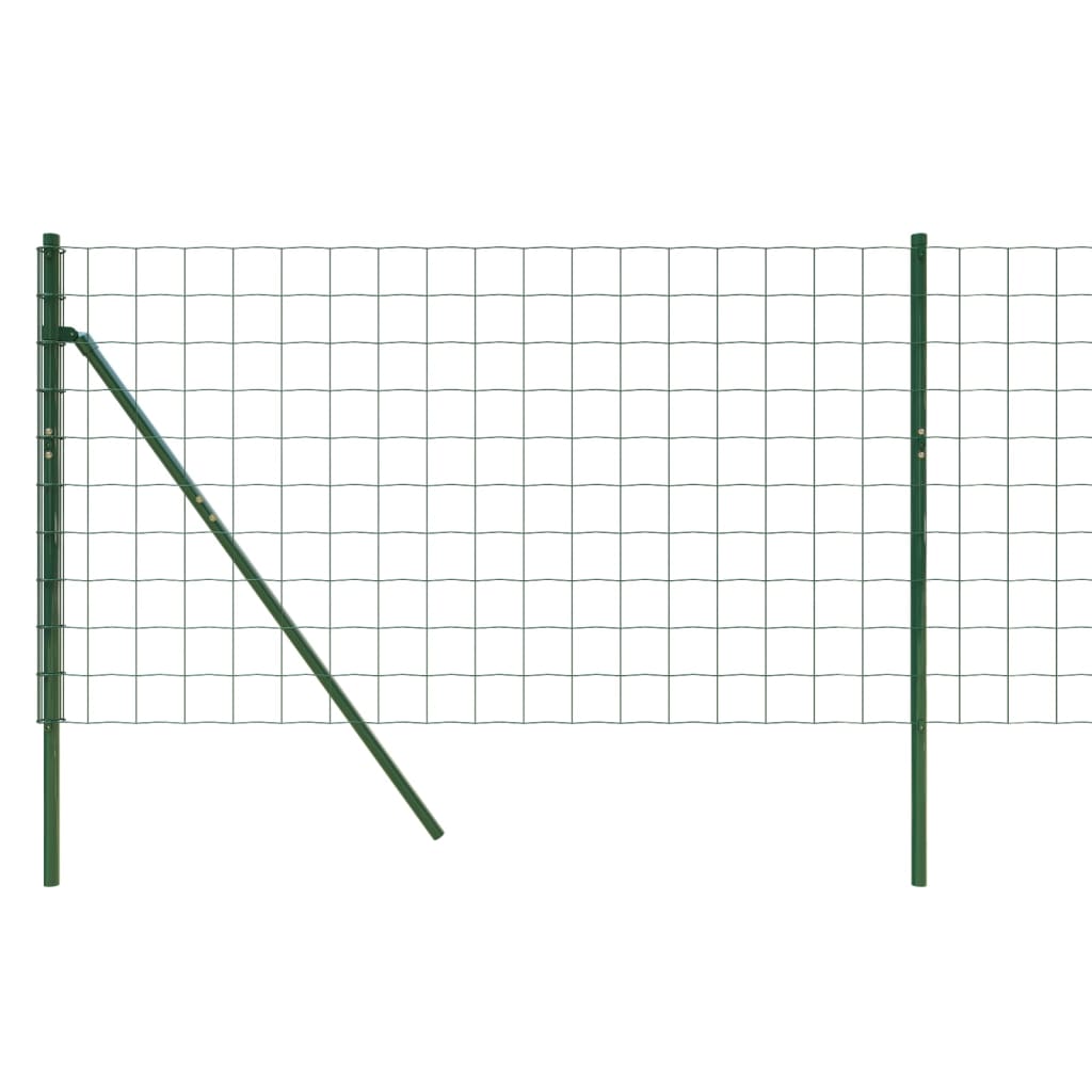 vidaXL Maschendrahtzaun Grün 0,8x10 m Verzinkter Stahl