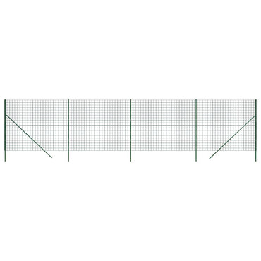 vidaXL Maschendrahtzaun Grün 1,4x10 m Verzinkter Stahl