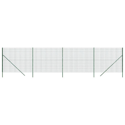 vidaXL Maschendrahtzaun Grün 1,4x10 m Verzinkter Stahl