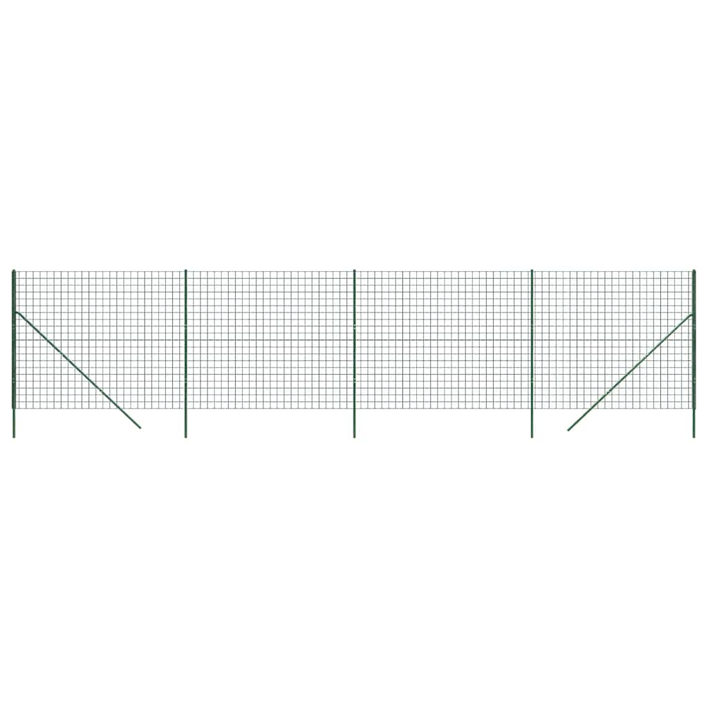 vidaXL Maschendrahtzaun Grün 1,8x10 m Verzinkter Stahl