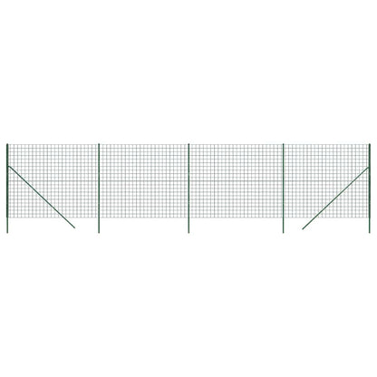 vidaXL Maschendrahtzaun Grün 1,8x10 m Verzinkter Stahl