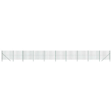 vidaXL Maschendrahtzaun Grün 1,4x25 m Verzinkter Stahl