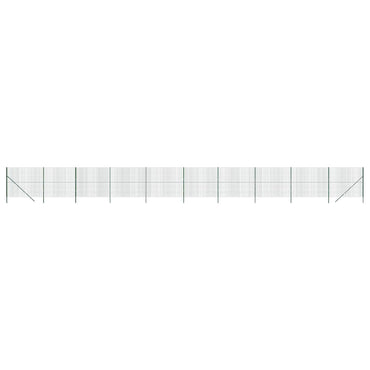 vidaXL Maschendrahtzaun Grün 1,8x25 m Verzinkter Stahl