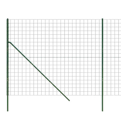 vidaXL Maschendrahtzaun Grün 2x25 m Verzinkter Stahl